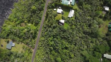 Hawaii 'deki Kilauea Volkanı' ndan donmuş lav..
