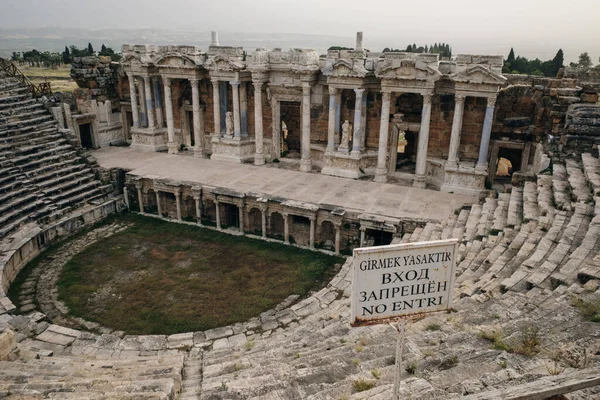 Hierapolis Pammukale Turkiet Forntida Amfiteater Högkvalitativt Foto — Stockfoto
