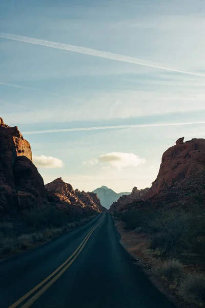 Road Valley Fire State Park Nevadě Kvalitní Fotografie — Stock fotografie