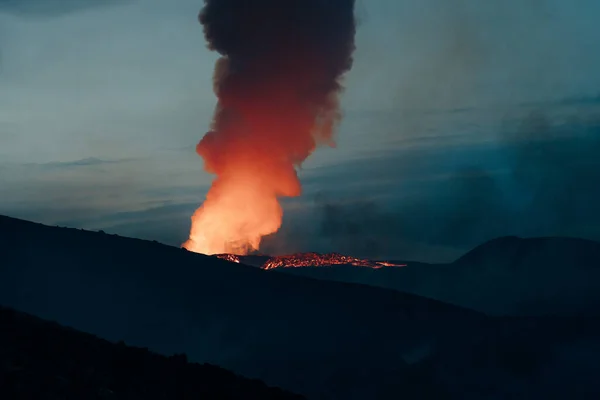 Fagradalsfjall Islanda Giugno 2021 Eruzione Vulcanica Nei Pressi Reykjavik Islanda — Foto Stock
