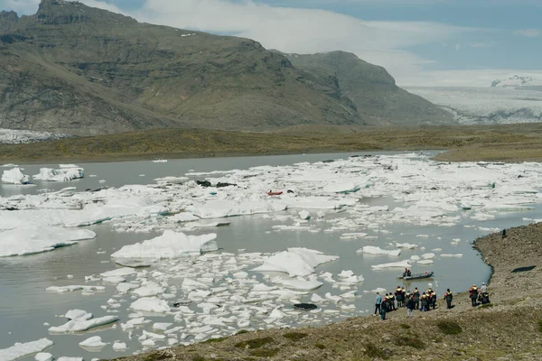 Lagoa Glaciar Jokulsarlon Parque Nacional Vatnajokull Islândia Foto Alta Qualidade — Fotografia de Stock