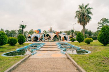 Batumi, Georgia - 14 Eylül 2025 Renkli Kafe Fantezisi. Yüksek kalite fotoğraf