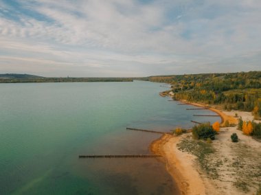 Stormthaler 'ın hava görüntüsü öğleden sonra Leipzig yakınlarında. Yüksek kalite fotoğraf