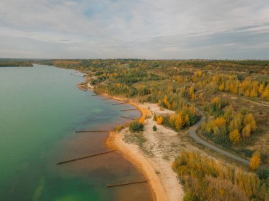 Stormthaler 'ın hava görüntüsü öğleden sonra Leipzig yakınlarında. Yüksek kalite fotoğraf