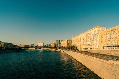 Moskova Jeoloji Bakanlığı 'nın ikamet binası. Yüksek kalite fotoğraf