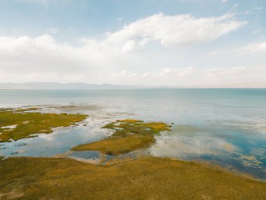 The road across the Tien Shan Mountains to Song - Kul Lake , Kyrgyzstan. High quality photo