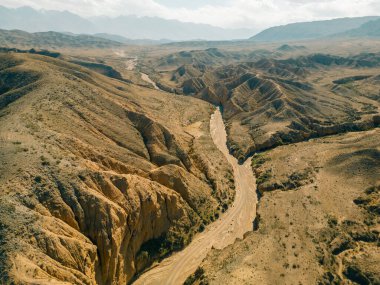 View on Ak-sai canyon in Issyk-kul region Kyrgyzstan . High quality photo