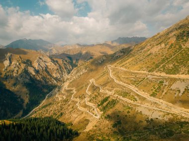 Moldo-Ashuu pass district of Son-Kul Region in western Kyrgyzstan. High quality photo