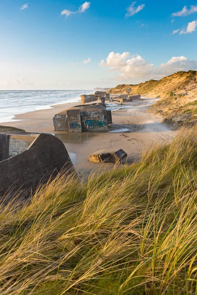 Bunker sulla spiaggia — Foto Stock