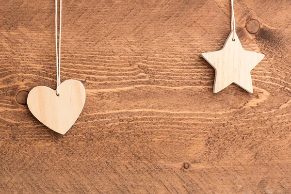 Decoración de Navidad sobre fondo de madera — Foto de Stock