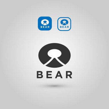 Logo tasarım şablonu, şirin köpek burnu ikonu