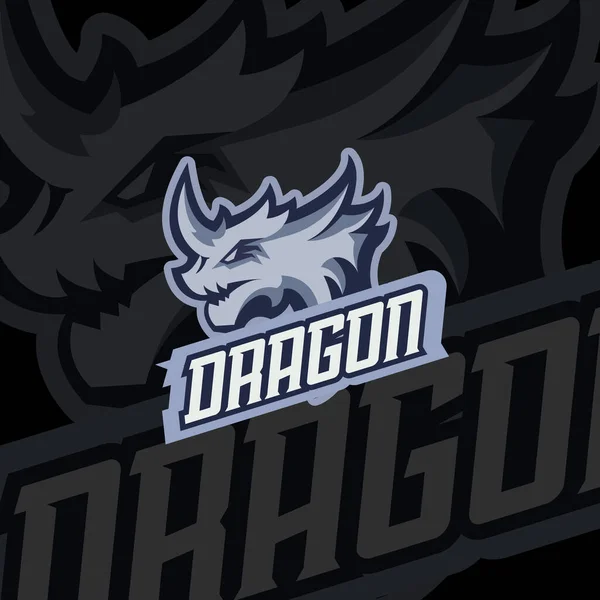 Modelo Design Logotipo Esport Com Ícone Dragão —  Vetores de Stock