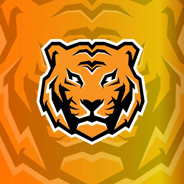 Modelo Design Logotipo Esport Com Forma Cabeça Tigre Com Raiva —  Vetores de Stock