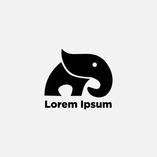 Шаблон Дизайну Логотипу Милою Піктограмою Слона Ліцензійні Стокові Вектори