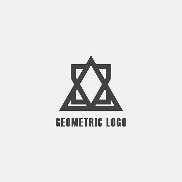 기하학적 삼각형 디자인 템플릿 로고에 — 스톡 벡터