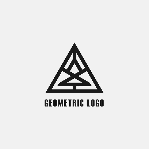 Plantilla Diseño Logotipo Triángulo Geométrico Adecuada Para Logotipos Aventura Arquitectura — Vector de stock
