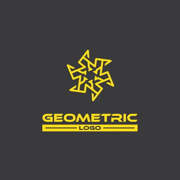 Plantilla Diseño Logotipo Geométrico Abstracto Naranja Negro — Archivo Imágenes Vectoriales