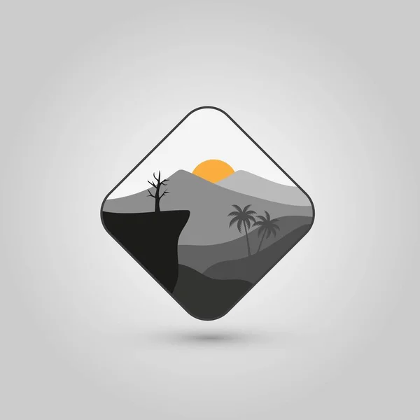 Avontuur Natuur Logo Illustratie Ontwerp Sjabloon — Stockvector