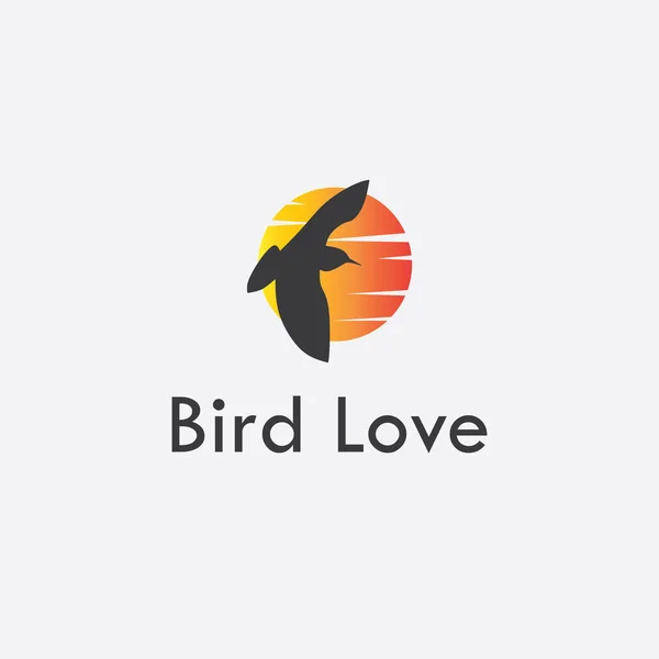 Logo Ontwerp Template Met Een Vogel Vlucht Pictogram Met Een Stockvector