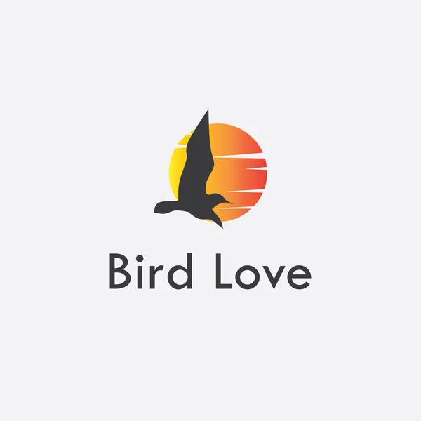 Logo Ontwerp Template Met Een Vogel Vlucht Pictogram Met Een Vectorbeelden