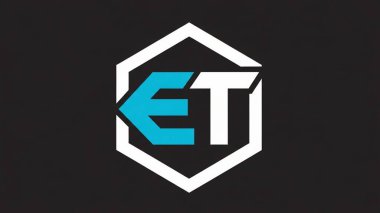 Geometrik altıgen şekilli ET logosu