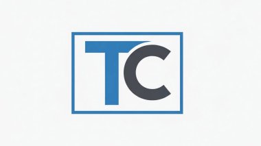 Biçimlendirilmiş TC baş harfleri mavi ve gri