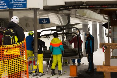 Kayak alanı Dienten am Hochkonig, Avusturya Alpleri'nde kış