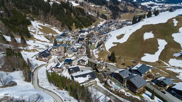 Área de esquí Dienten Hochkoenig, austria Alpes en invierno — Foto de Stock