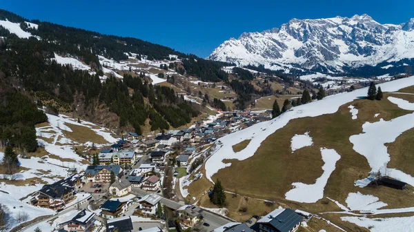 Ski area Dienten  Hochkoenig, austria Alps in winter, Maria ALm, Hinterthal — Stock Photo, Image