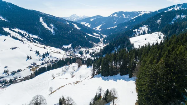 Área de esquí Dienten Hochkoenig, austria Alpes en invierno, Maria ALm, Hinterthal — Foto de Stock