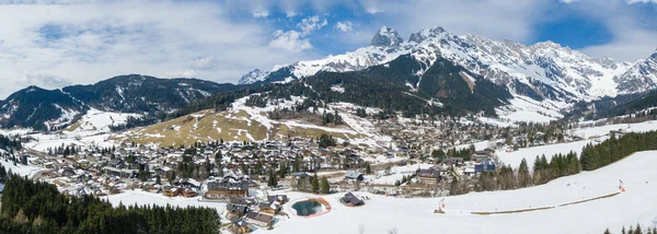 Ski area Dienten  Hochkoenig, austria Alps in winter, Maria ALm, Hinterthal — Stock Photo, Image