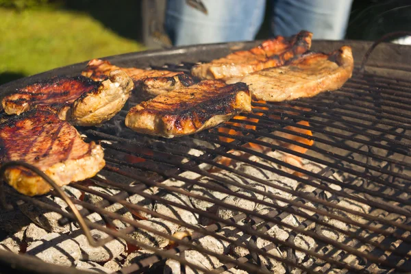 Barbecue Grill Steaks, Grilled meat — Stock Photo, Image