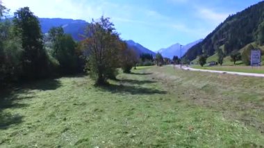 Havadan görünümü, Salzburg, Avusturya Rauris vadi Panorama