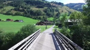 Havadan görünümü, Salzburg, Avusturya Rauris vadi Panorama