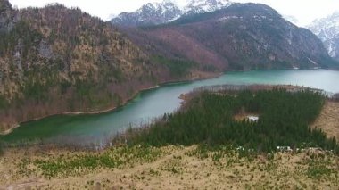 Göl Alpleri'nde, havadan görünümü Avusturya, Almsee, almtal