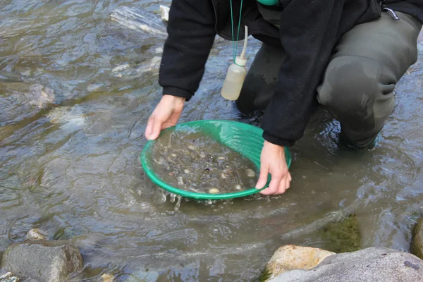 Goldklumpen aus dem Fluss — Stockfoto