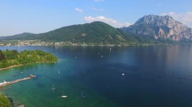 Gmunden, Traunsee, göl Avusturya yaz