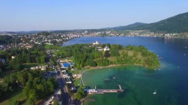 Gmunden, Traunsee, göl Avusturya yaz