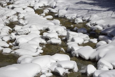 Nehir yan sonrasında ıcı şekillendirme bahar zaman tezcan içinde erime