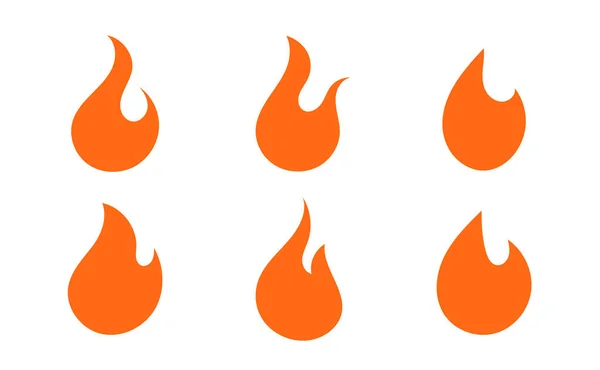 Modèles Pour Créer Feu Une Flamme Brûlante Vecteur — Image vectorielle