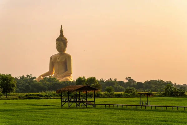 Gran Buda Provincia Wat Muang Ang Thong Tailandia — Foto de Stock