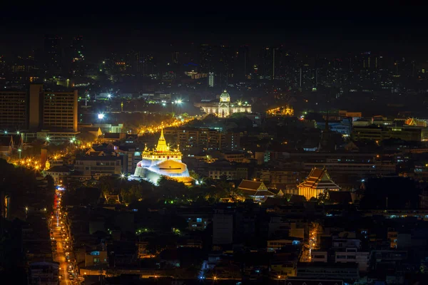 Paisaje Urbano Ananta Samakhom Throne Hall Golden Mountain Bangkok Wat —  Fotos de Stock