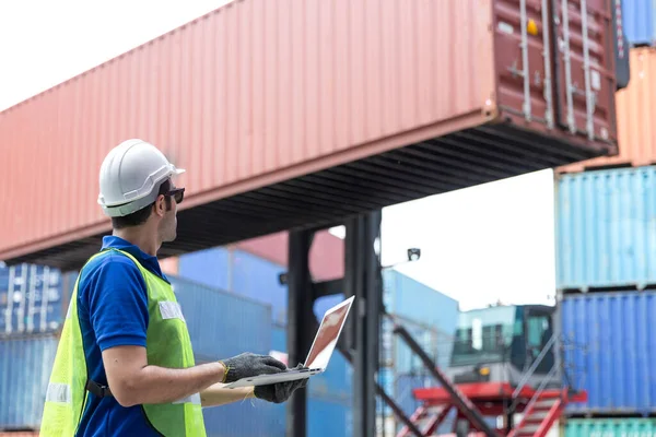 Container Caminhão Frete Conceito Avião Carga Transporte Importação Exportação Logística — Fotografia de Stock