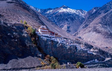 Diskit Monastery in Nubra Valley. Landscape view Monastery on the Mountain of Leh Ladakh, Northern India.