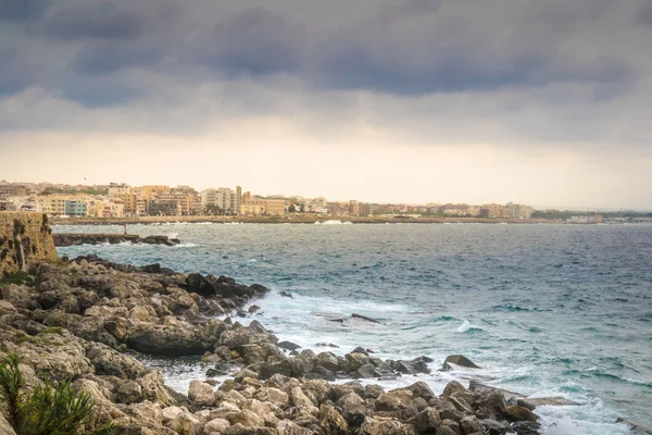 Otranto city view from the coast. — Stock Photo, Image