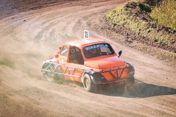 Car during a "stock car cross" free demostration. — Stock Photo, Image