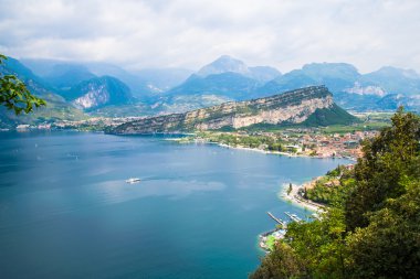 Panorama Torbole, Lake Garda, İtalya.