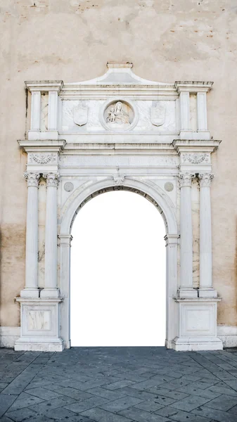 Marmorportal im Stil der Gotik-Renaissance als Rahmen oder Rahmen geeignet — Stockfoto