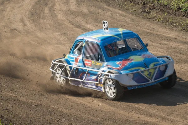 Samochód podczas "stock car krzyż" wolna demostration. — Zdjęcie stockowe