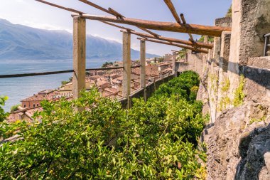 Limone sul Garda, İtalya için eski limon ev.